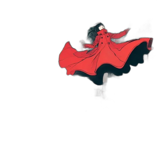dragon, dress, umbrella, hair transparent PNG cut-out
