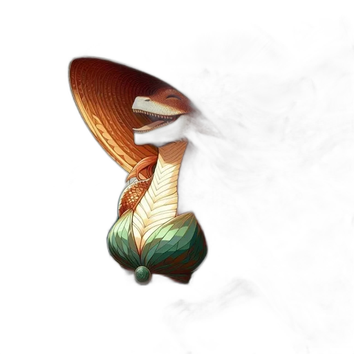 dragon, mask, flower, hat transparent PNG cut-out
