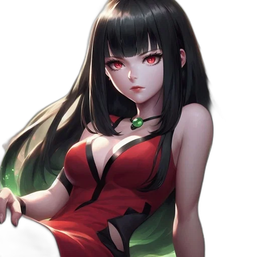 dress, staff, face, anime transparent PNG cut-out