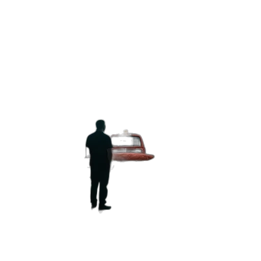 robot, car, umbrella, staff transparent PNG cut-out