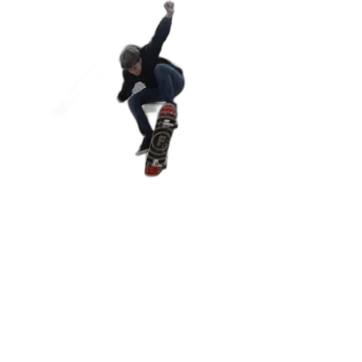 3d render, skateboarder, performing, trick transparent PNG cut-out