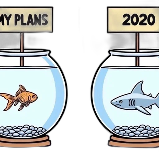 concept art, two, contrasting, aquariums transparent PNG cut-out