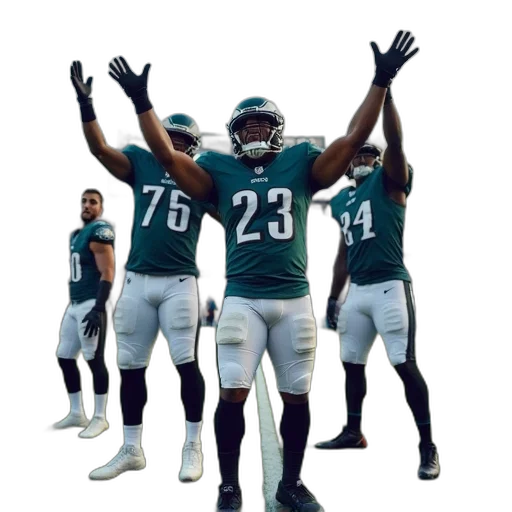 concept art, philadelphia, eagles, players transparent PNG cut-out