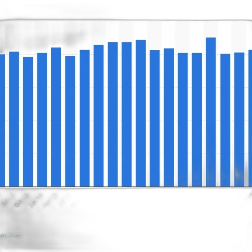 blue, bar, chart, showing transparent PNG cut-out