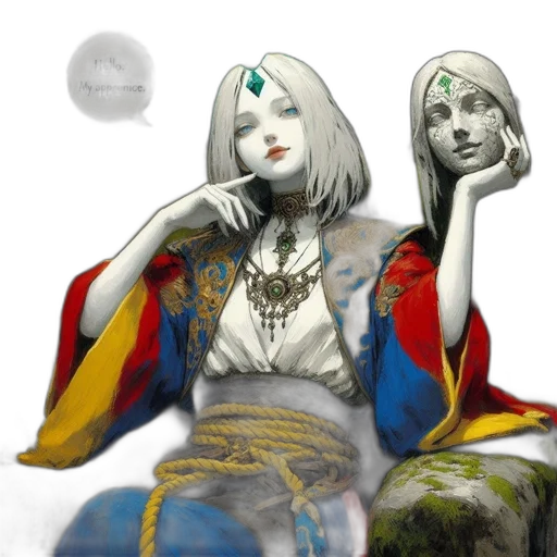jewelry, face, mask, concept art transparent PNG cut-out
