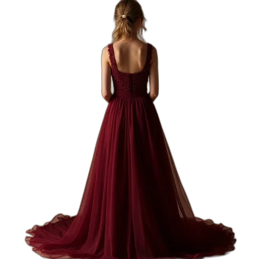 dress, jewelry, photorealistic, red transparent PNG cut-out