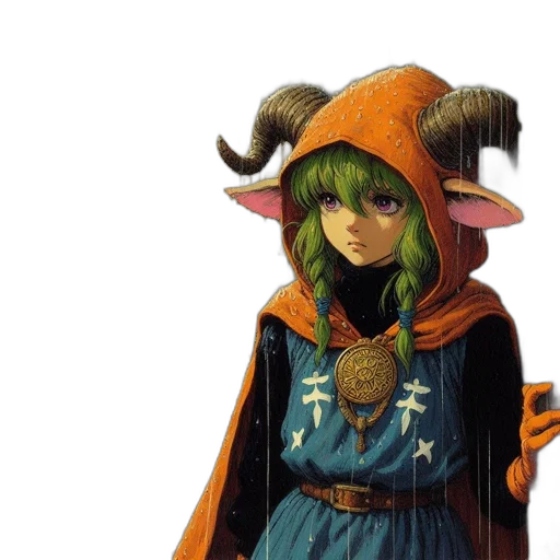 dragon, mask, staff, hat transparent PNG cut-out