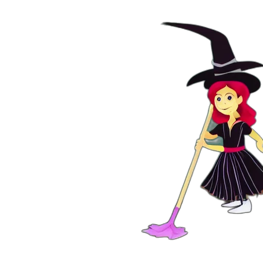 staff, hat, dress, cartoon transparent PNG cut-out