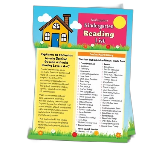 colorful, brochure, kindergarten, reading transparent PNG cut-out