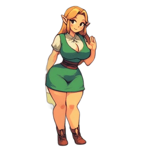 dress, staff, pixel art, concept art transparent PNG cut-out