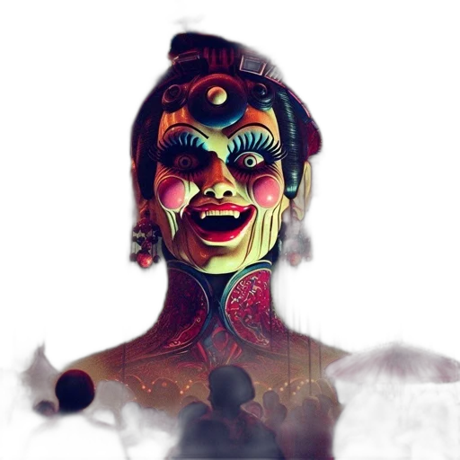 mask, face, creature, robot transparent PNG cut-out