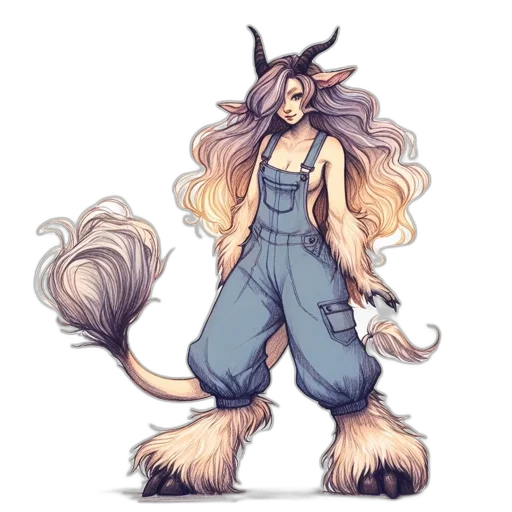 dragon, creature, staff, hair transparent PNG cut-out