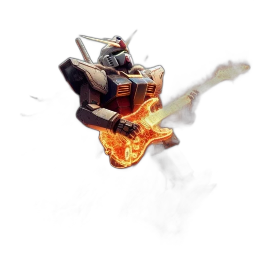 robot, weapon, dragon, staff transparent PNG cut-out