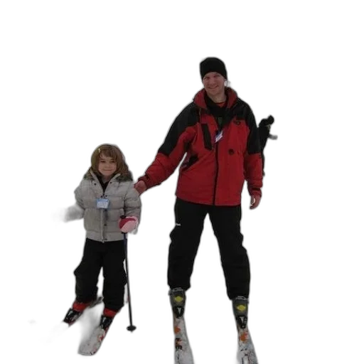 staff, snow, man, child transparent PNG cut-out