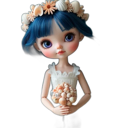 dress, jewelry, flower, 3d render transparent PNG cut-out