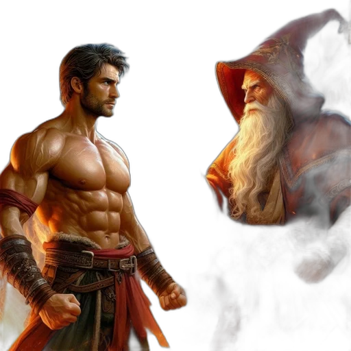 fantasy art, concept art, comic book art, photorealistic transparent PNG cut-out