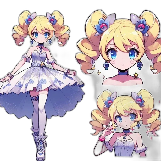dress, anime, concept art, pixel art transparent PNG cut-out