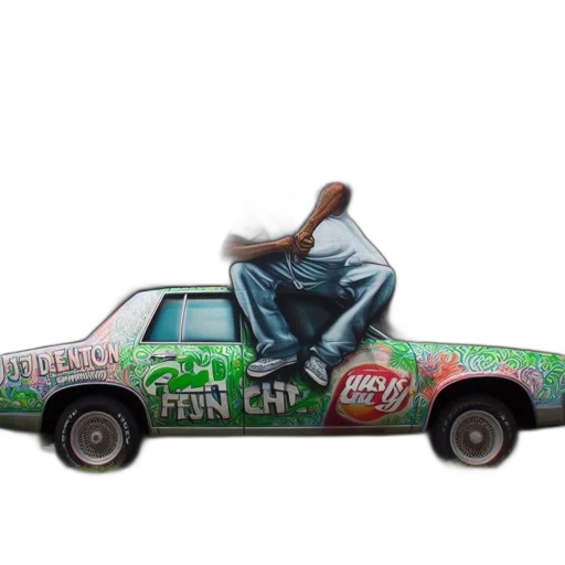 car, photorealistic, vivid, mural transparent PNG cut-out