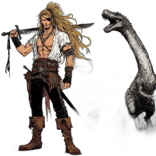 dragon, sword, staff, animal transparent PNG cut-out