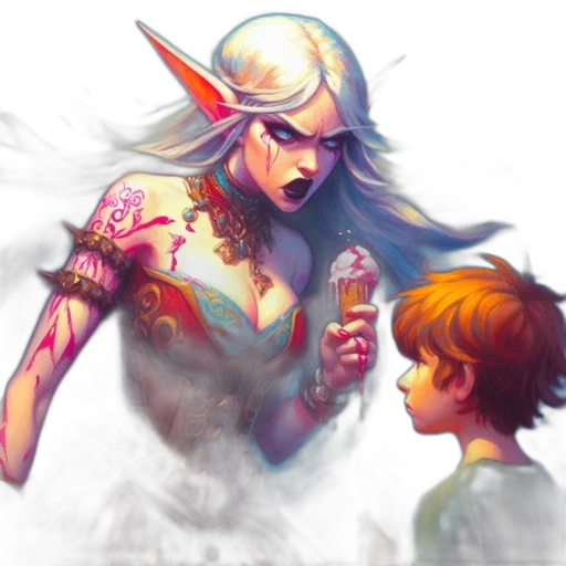 fantasy art, concept art, pixel art, watercolor transparent PNG cut-out