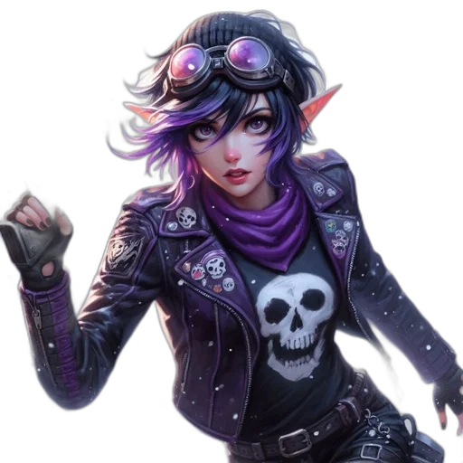 jacket, fantasy art, concept art, cyberpunk transparent PNG cut-out