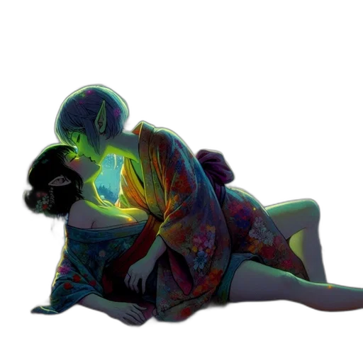 concept art, watercolor, cyberpunk, comic book art transparent PNG cut-out