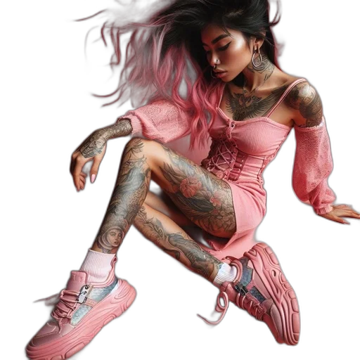 shoes, dress, jewelry, cyberpunk transparent PNG cut-out