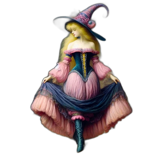 dress, hat, mask, jewelry transparent PNG cut-out