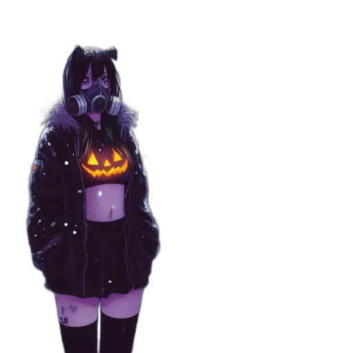 mask, jacket, creature, dress transparent PNG cut-out