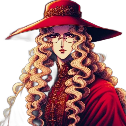 hat, crown, hair, staff transparent PNG cut-out