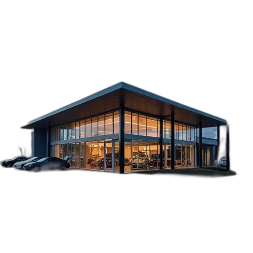 building, furniture, car, 3d render transparent PNG cut-out