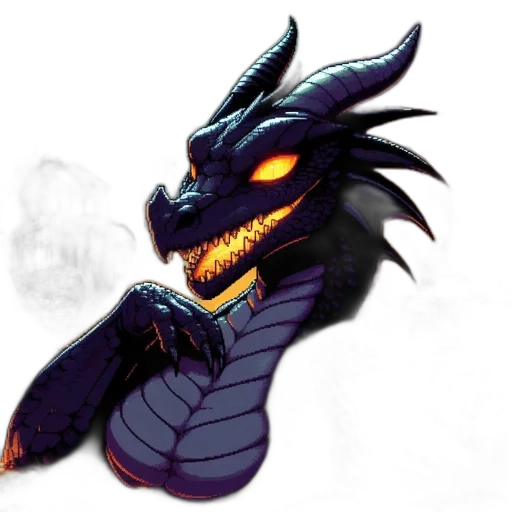 dragon, staff, mask, fantasy art transparent PNG cut-out