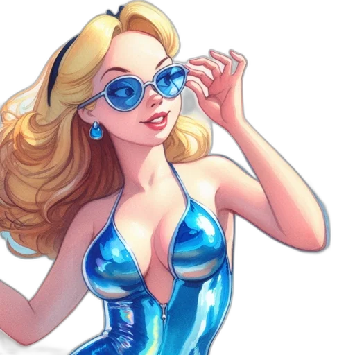 dress, cartoon, comic book art, fantasy art transparent PNG cut-out