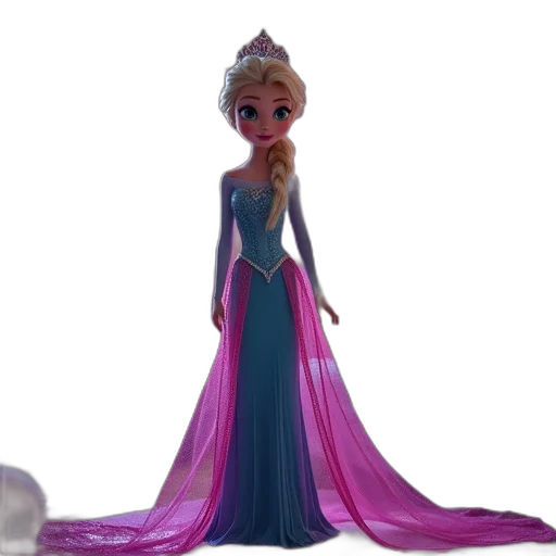 dress, crown, jewelry, staff transparent PNG cut-out