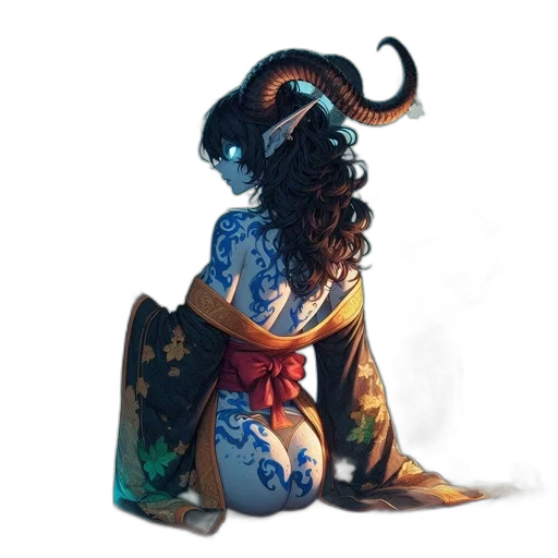 dragon, mask, staff, dress transparent PNG cut-out