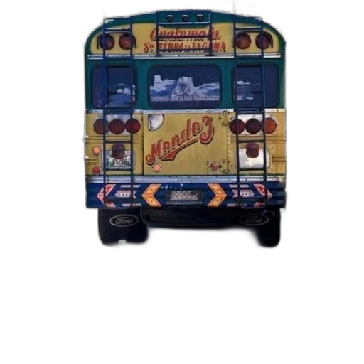 colorful, bus, word, mendoza transparent PNG cut-out