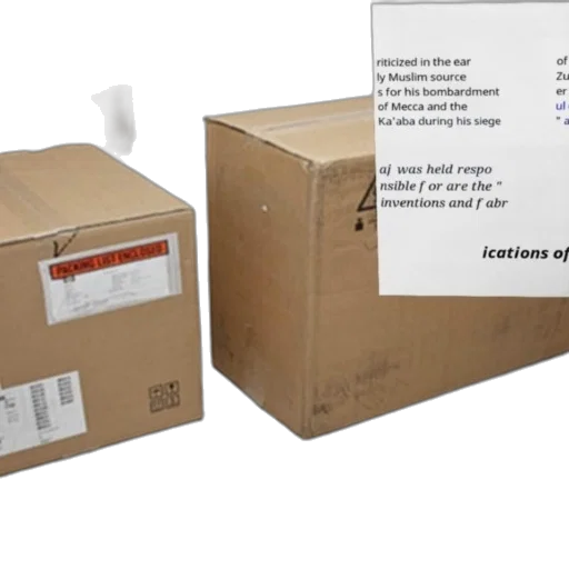 furniture, two, cardboard, boxes transparent PNG cut-out