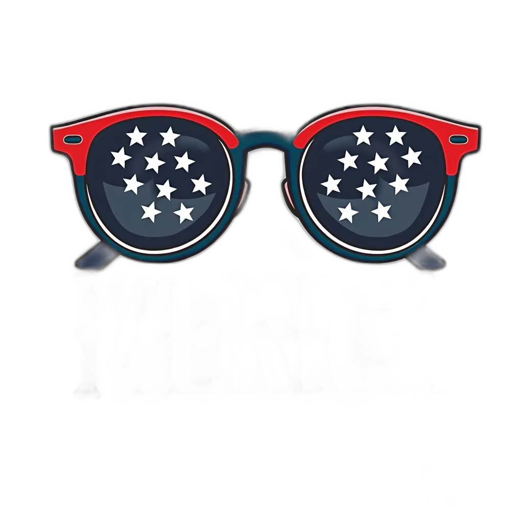 stylized, illustration, sunglasses, star transparent PNG cut-out