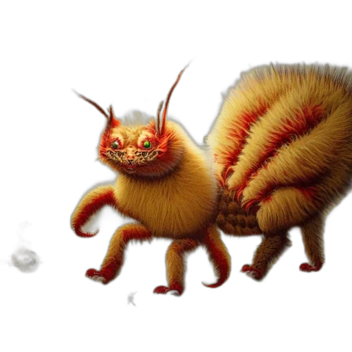 creature, animal, dragon, hair transparent PNG cut-out