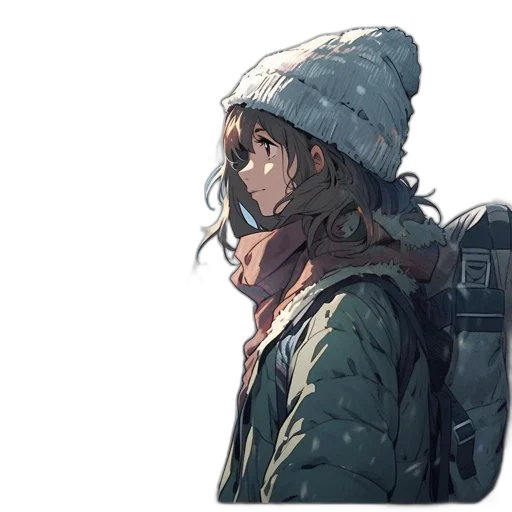 hat, jacket, face, mask transparent PNG cut-out