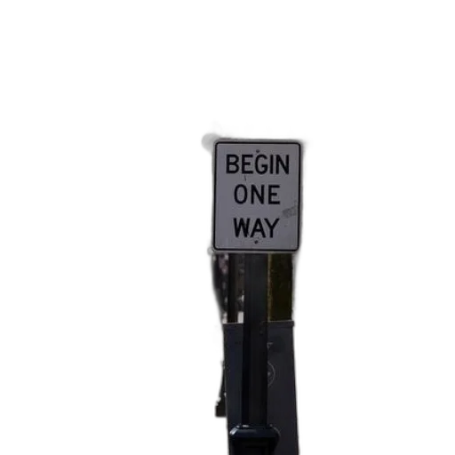 black, white, sign, pole transparent PNG cut-out