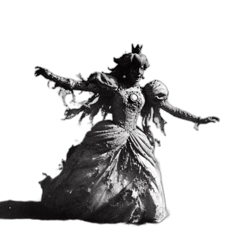 creature, crown, dress, staff transparent PNG cut-out