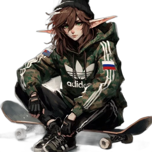 jacket, hat, fantasy art, concept art transparent PNG cut-out