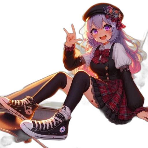 shoes, weapon, staff, anime transparent PNG cut-out
