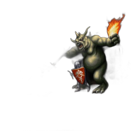 dragon, creature, staff, animal transparent PNG cut-out