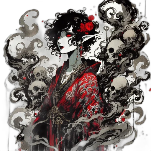 dress, comic book art, concept art, fantasy art transparent PNG cut-out
