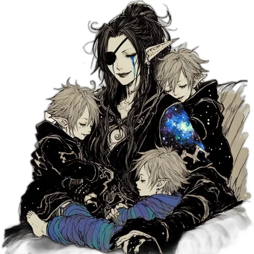 jacket, staff, fantasy art, concept art transparent PNG cut-out