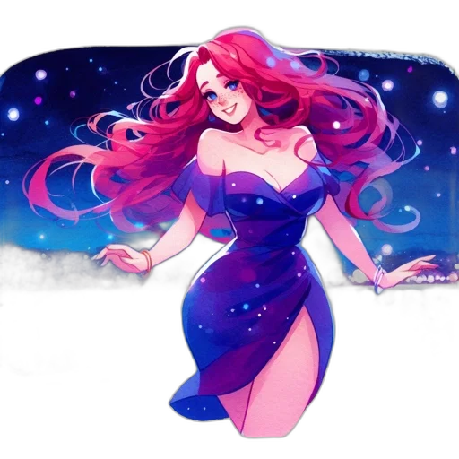 dress, fantasy art, concept art, cartoon transparent PNG cut-out