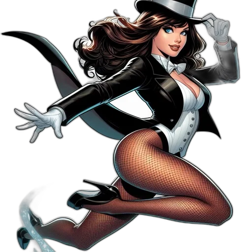 comic book art, cartoon, concept art, female transparent PNG cut-out