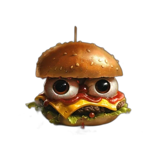 food, animal, face, 3d render transparent PNG cut-out